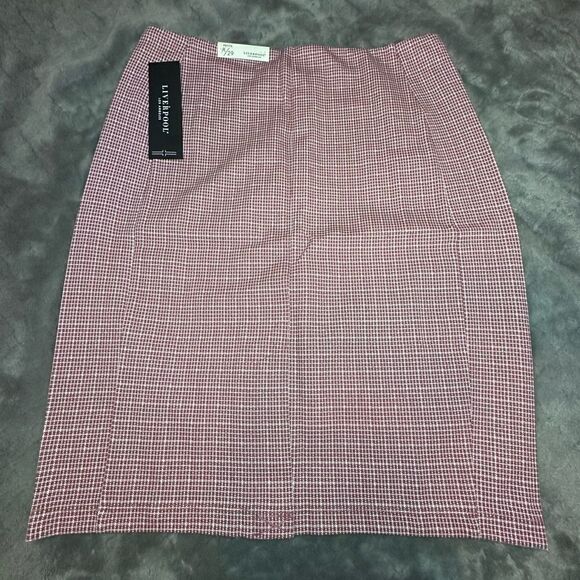 NWTs Liverpool Plaid Pencil Skirt Size 8 Petite - Picture 4 of 8
